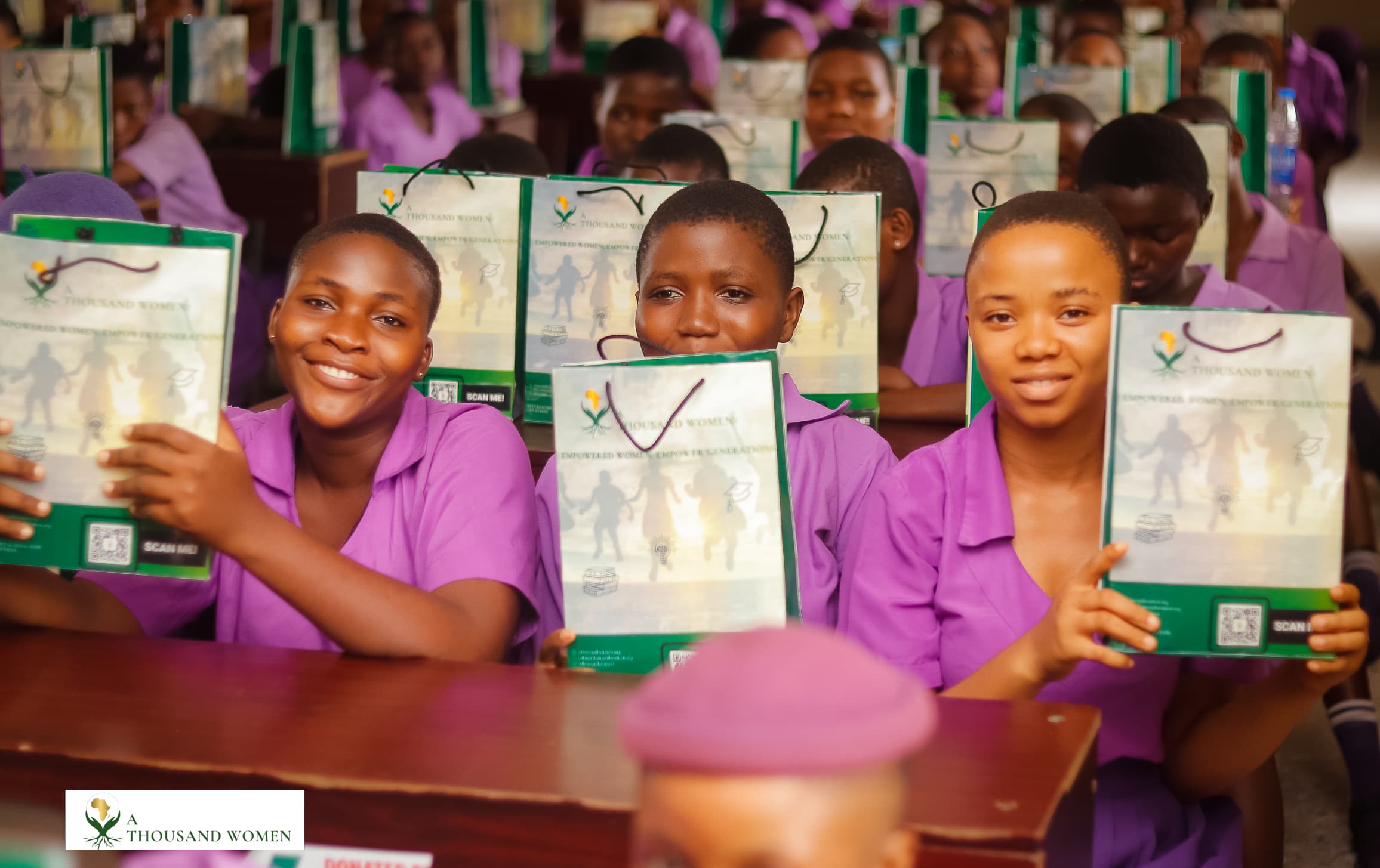 Women and girls participating in an ATW community outreach